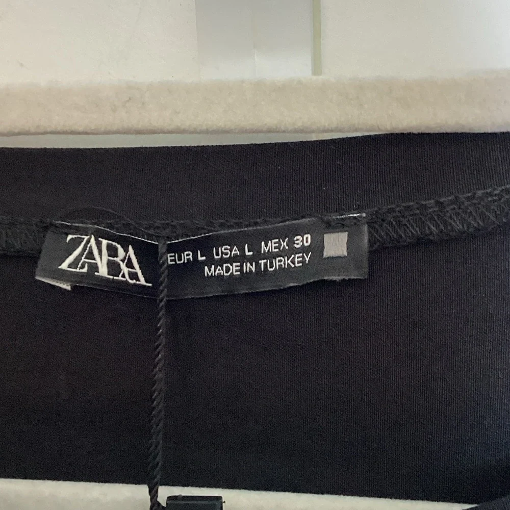 Zara Black Drop Waist Dress L NWT - Picture 2 of 8